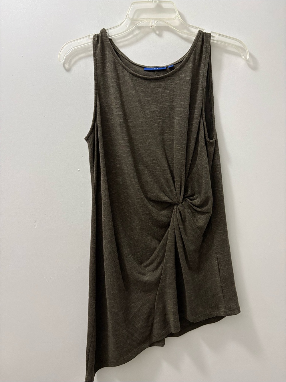Apt. 9 Olive Knot-Front Sleeveless Tank
